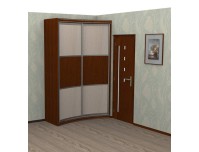 Радуга вогнутый радиусный шкаф купе (600)