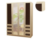 Шкаф распашной Шкафыч 21 с зеркалами и ящиками