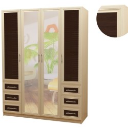 Шкаф распашной Шкафыч 21 с зеркалами и ящиками