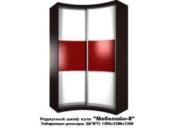 "Мебелайн 8" радиусный шкаф купе