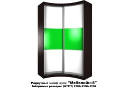"Мебелайн 8" радиусный шкаф купе