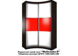 "Мебелайн 8" радиусный шкаф купе