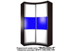 "Мебелайн 8" радиусный шкаф купе