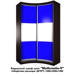 Мебелайн 9 радиусный шкаф купе