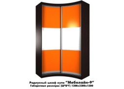 "Мебелайн 9" радиусный шкаф купе