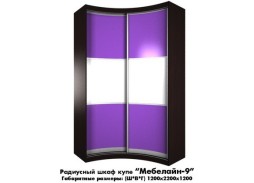 "Мебелайн 9" радиусный шкаф купе