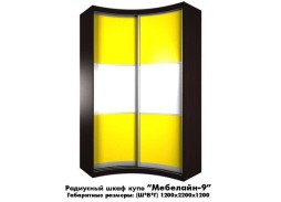 "Мебелайн 9" радиусный шкаф купе