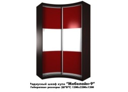 "Мебелайн 9" радиусный шкаф купе