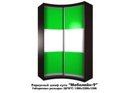 "Мебелайн 9" радиусный шкаф купе