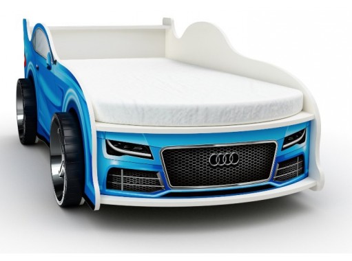 "Ауди" синяя кровать машинка