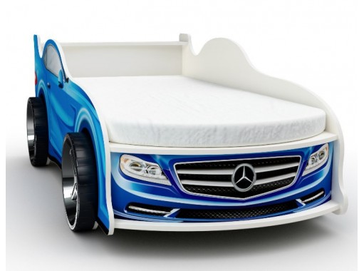 "Мерседес" синяя кровать машинка