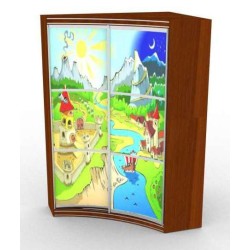  Радион детский радиусный шкаф купе с фотопечатью №4