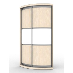  Ромео радиусный угловой шкаф купе (корпус дуб молочный)