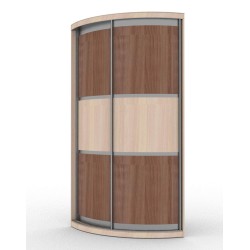  Ромео радиусный угловой шкаф купе (корпус шимо светлый)