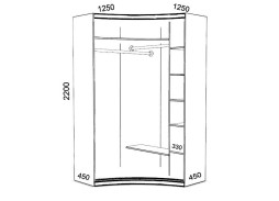  "Джульетта" радиусный шкаф купе
