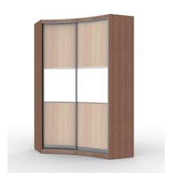  Джульетта радиусный шкаф купе (корпус шимо коричневый)